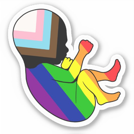 Pride Fetus Sticker (Vorderseite)