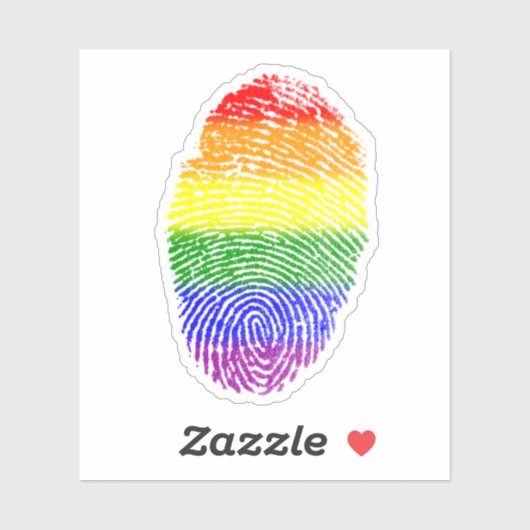 Pride Fingerprint Aufkleber (Blatt)