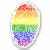 Pride Fingerprint Aufkleber (Vorderseite)