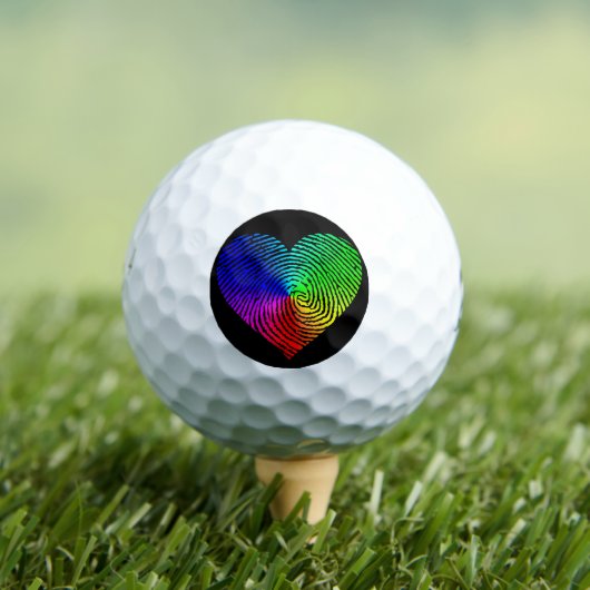 PRIDE Fingerprint Golf Balls Golfball (Insitu T-Shirt)