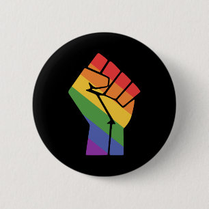 Pride Fist LGBT Design for Equality Button