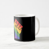 Pride Fist LGBT Design for Equality Kaffeetasse (VorderseiteRechts)