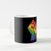 Pride Fist LGBT Design for Equality Kaffeetasse (Vorderseite Links)