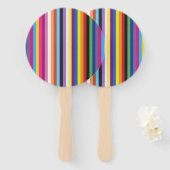 Pride Flag Colorful Stripes Pattern Hand Fan Fächer (Vorne und Hinten)
