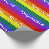 Pride Flag Frohe Weihnachtsmuster Geschenkpapier (Ecke)