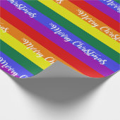 Pride Flag Frohe Weihnachtsmuster Geschenkpapier (Ecke)