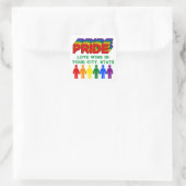 PRIDE Flag Quadratischer Aufkleber (Tasche)