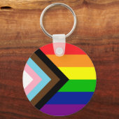 Pride Flag Reboot - trans and POC inclusive Schlüsselanhänger (Vorderseite)