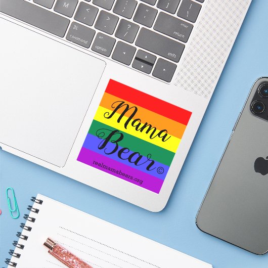 Pride Flag Serendipitydodah Vinyl Sticker (Laptop mit iPhone)