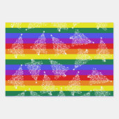 Pride Flag Weihnachtsbaum Snowflake Muster Geschenkpapier Set (Vorderseite 3)