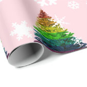 Pride Flag Weihnachtsbaummuster Geschenkpapier (Rolleneckpunkt)