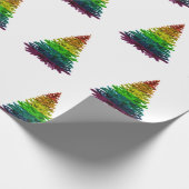 Pride Flag Weihnachtsbaummuster Geschenkpapier (Ecke)