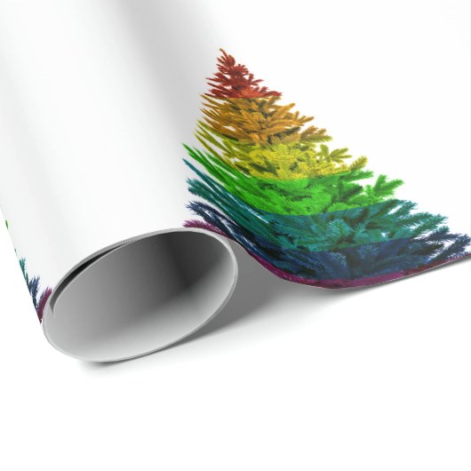 Pride Flag Weihnachtsbaummuster Geschenkpapier (Rolleneckpunkt)