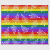 Pride Flag Weihnachtsbaummuster Geschenkpapier (Flach)