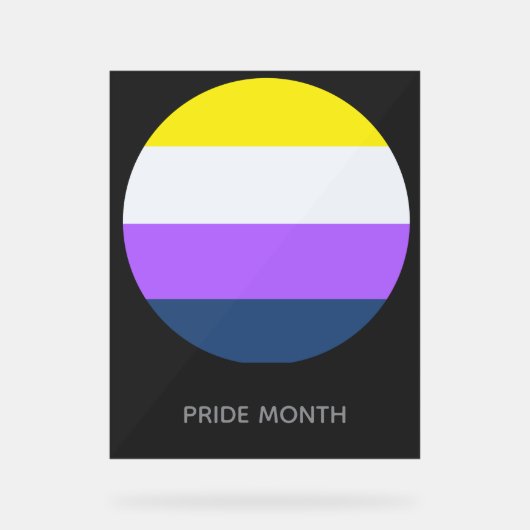 Pride Flagge Acrylschild (Vorderseite)