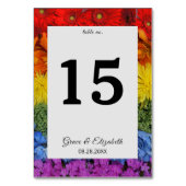 Pride Floral Wedding Tischnummer (Vorderseite)