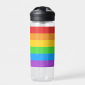 Pride Flow: Regenbogenflagge Trinkflasche (Vorderseite)