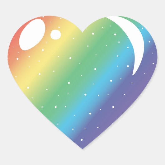 Pride Galaxy Heart Sticker (Vorderseite)