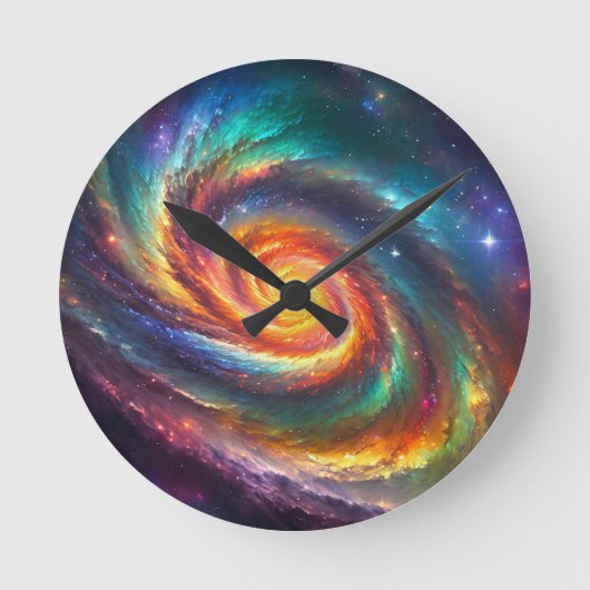 Pride Galaxy -  Runde Wanduhr (Vorderseite)