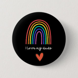 Pride Gay LGBT Vatertag für Papa Regenbogen Button