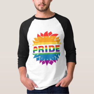 Pride-gay lgbtq queer rainbow sunflower T-Shirt