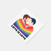 Pride Gay Liebe ist Liebe LGBT Liebe Gesichter Serviette (Ecke)