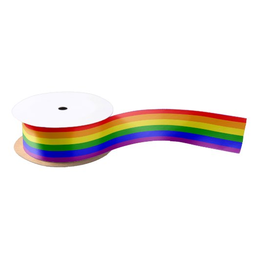 PRIDE GAY PRIDE FARBEN RAINBOW FLAG SATINBAND (Spule)