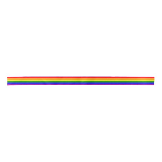 PRIDE GAY PRIDE FARBEN RAINBOW FLAG SATINBAND (Vorderseite)