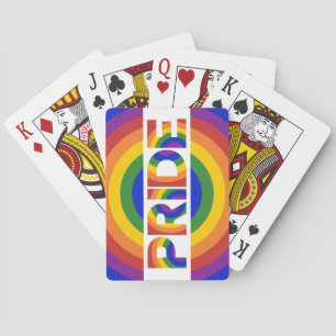 PRIDE Geometric Rainbow Bullseye Spielkarten