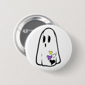 Pride Ghost, nicht binär Button (Vorne & Hinten)