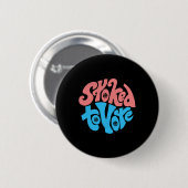 Pride Gift zur Abstimmung 2020 Vintag 1 Button (Vorne & Hinten)