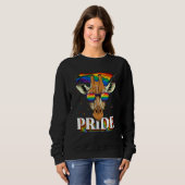 Pride Giraffe LGBTQ Rainbow Flag Pride Month Anima Sweatshirt (Vorne ganz)
