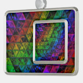 Pride Glas Rahmen-Ornament Silber (Links)