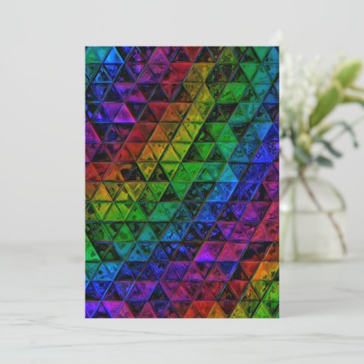 Pride Glass Feiertagskarte (Stehend Vorderseite)