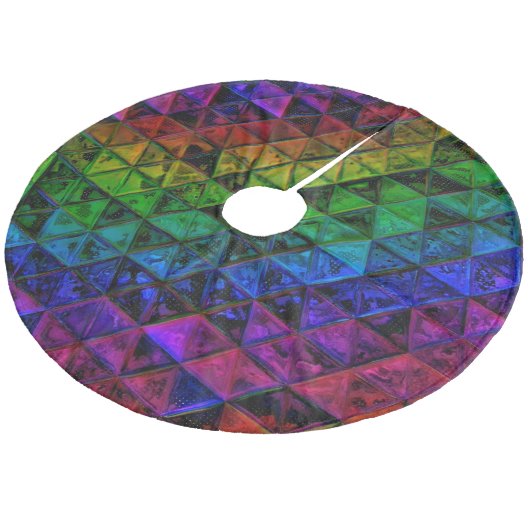 Pride Glass Fleece Weihnachtsbaumdecke (Schrägansicht)