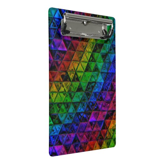 Pride Glass Mini Klemmbrett (Schrägansicht)