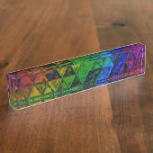 Pride Glass Namensplakette (Seite)