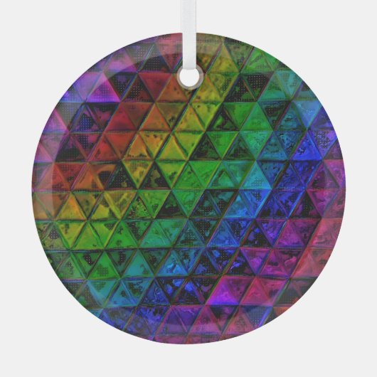 Pride Glass Ornament Aus Glas (Vorderseite)