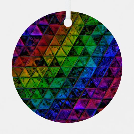 Pride Glass Ornament Aus Metall (Vorderseite)