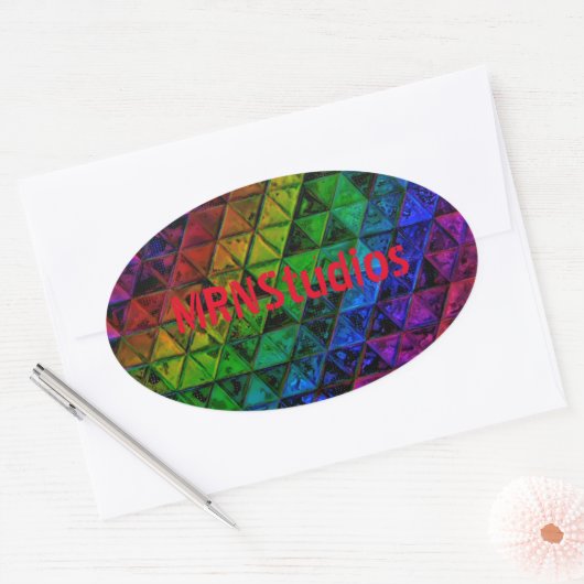 Pride Glass Ovaler Aufkleber (Umschlag)