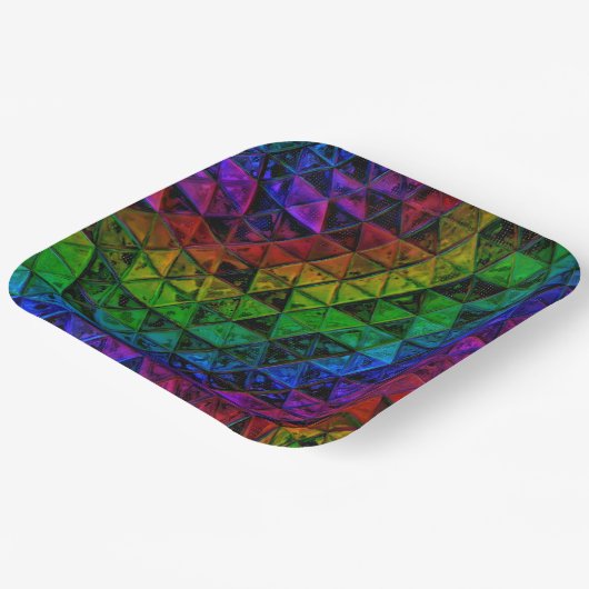 Pride Glass Pappteller (Gewinkelt)