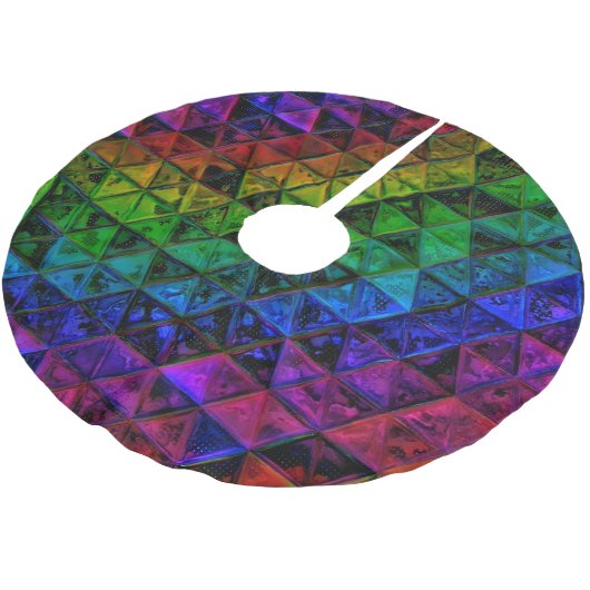 Pride Glass Polyester Weihnachtsbaumdecke (Schrägansicht)