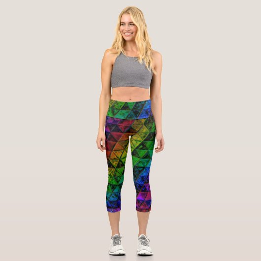 Pride Glasur Capri Leggings (Vorderseite)