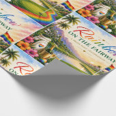 Pride Golf Regenbogen auf der Fairway-Feier Geschenkpapier (Ecke)