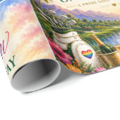 Pride Golf Regenbogen auf der Fairway-Feier Geschenkpapier (Rolleneckpunkt)