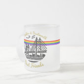 Pride Halifax Dartmouth Freunde Regenbogenbecher Mattglastasse (Vorderseite Links)