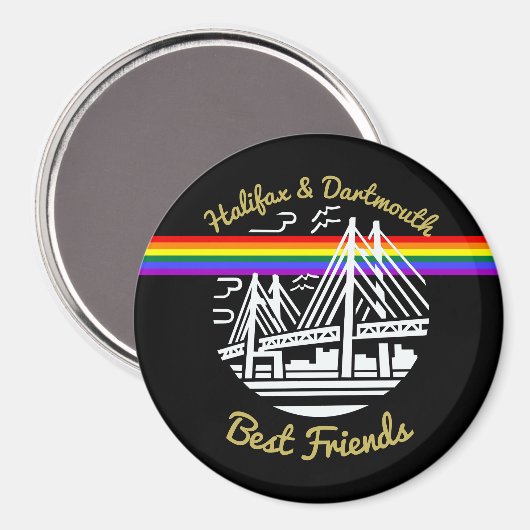 Pride Halifax Dartmouth Kühlschrankmagnet (Vorderseite/Rückseite)