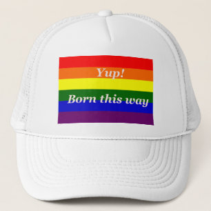 Pride Hat - Regenbogenflagge drucken mit einer Aus Truckerkappe