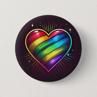 Pride Heart Abzeichen Button
