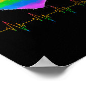 Pride Heart Beat Pulse LGBTQ Gemeinschaftspreis Poster (Ecke)